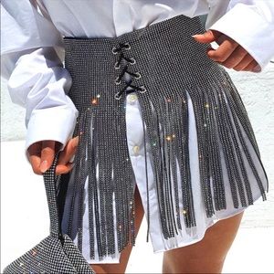 💎💎 black rhinestone fringe belt 💎💎